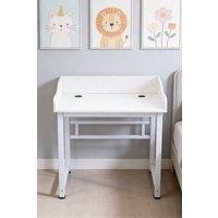 Living and Home 80cm Compact Kids Desk with Privacy Panel for Studying & Computer Use in Warm White