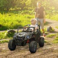 AIYAPLAY 2 Seater 24V Kids Electric Car w/ Remote Control in Black | Size: 1 Pack