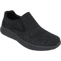 Pegasus Men's Wide Fit Slip-On Trainers - Lightweight Sport & Outdoor Shoes with in Black | Size: 12