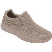 Pegasus Men's Wide Fit Slip-On Trainers - Lightweight Sport & Outdoor Shoes with in Taupe | Size: 8