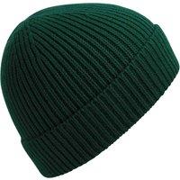 Beechfield Men's Engineered Knit Ribbed Beanie in Bottle Green
