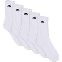 Ellesse Men's Alacre Crew Sock 5 Pack in White | Size: 12-14