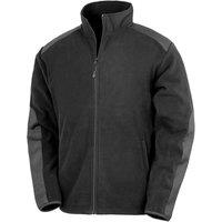 Result Recycled Men's Microfleece Heavy Duty Jacket in Black | Size: Large