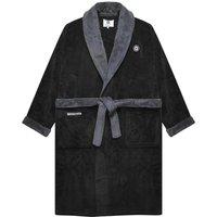 Lambretta Men's Luxury AW25 Dressing Gown in Black | Size: Large/XL