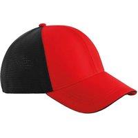Beechfield Men's Club Contrast Detail Baseball Cap in Red