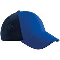 Beechfield Men's Club Contrast Detail Baseball Cap in Mid Blue