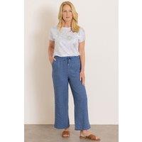 Anna Rose Women's Pull On Wide Leg Spotty Trousers in Blue | Size: 16