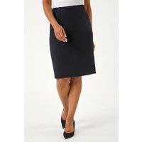Roman Women's Petite Stretch Pencil Skirt in Black | Size: 18