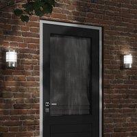 Berkfield Home Outdoor Wall Lights with Sensors 2pcs Silver Stainless Steel