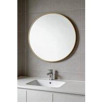 ExtraStar Nordic Round Wall Mirror with Minimalist Frame in Gold