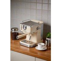 ExtraStar Retro Espresso Machine with 20 Bar Pressure & Milk Frother in Cream