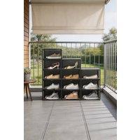 ExtraStar Set of 12 Clear Stackable Shoe Storage Boxes