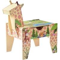 Teamson Kids 2-in-1 Wooden Activity Table with Storage, Blocks & Car in Yellow