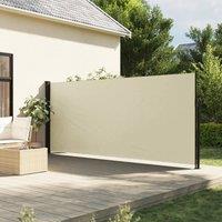 Berkfield Home Retractable Side Awning Cream 180x500 cm