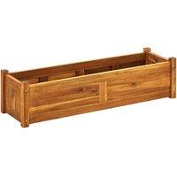 Berkfield Home Garden Raised Bed Acacia Wood 100x30x25 cm in Brown | Size: 100 x 30 x 25 cm