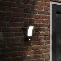 Berkfield Home Outdoor LED Wall Lights with Sensors 2pcs Black Die-cast Aluminium