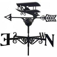 Poppyforge Tiger Moth Weathervane - Steel - Powder Coated Black