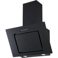 Igenix 60cm Angled Chimney Cooker Hood, 54W, Black