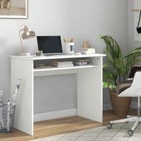 HOMCOM Computer Desk Writing Table Study Workstation Storage in White