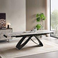 Home Detail Berrie Extending White Sintered Stone Ceramic Dining Table