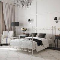 Snuggle Beds Aria Cream Classic Metal Bed Frame | Size: Single