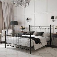 Snuggle Beds Aria Black Classic Metal Bed Frame | Size: Single