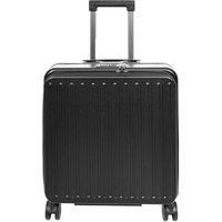 House of Leather Four Wheeled Pilot Case Hard Shell Lightweight Cabin Bag Maverick in Black