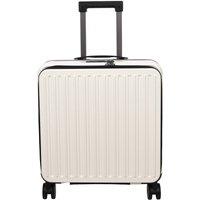 House of Leather Four Wheeled Pilot Case Hard Shell Lightweight Cabin Bag Maverick in White