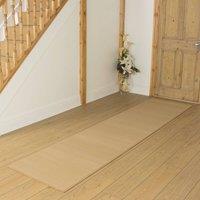 runrug Hallway Carpet Runner Rug - Soft & Comfy, 9mm - 'Plain' in Beige | Size: 100 cm x 180 cm