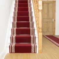 runrug Stair Runner Carpet for Staircases - Soft & Comfy, 9mm - 'Key' in Red | Size: 60 cm x 510 cm