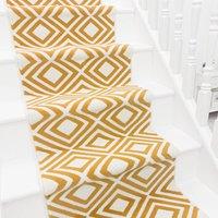runrug Stair Runner Carpet for Staircases - Soft & Comfy, 9mm - 'Kilim' in Light Beige | Size: 60 cm x 570 cm
