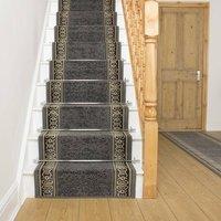 runrug Stair Runner Carpet for Staircases - Soft & Comfy, 9mm - 'Tribal' in Grey | Size: 80 cm x 600 cm