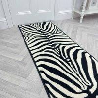 runrug Hallway Carpet Runner Rug - Soft & Comfy, 9mm - 'Zebra' in White | Size: 80 cm x 180 cm