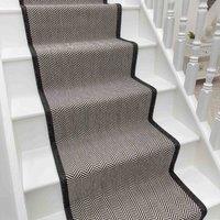 runrug Stair Runner Carpet - Reversible & Durable, 2mm - 'Illusion' in Black | Size: 70 cm x 450 cm