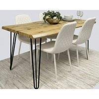 KOSY KOALA Dining Table Set With 4 Cream Chairs Home Kitchen Furniture
