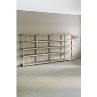 Home Discount Home Vida 5 Tier Garage Shelf Galvanised Storage - Set of 2/3/4 in Metallic Silver | Size: 1500mm x 700mm