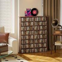 HOMCOM CD Storage Unit DVD Tower Blu-ray Storage Shelf for Office, Brown