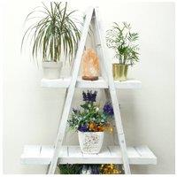 KDMD Folding Whitewash A-Frame Display Stand for Home & Retail Use in White