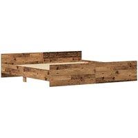 Berkfield Home Bed Frame Old Wood 200x200 cm Engineered Wood in Brown