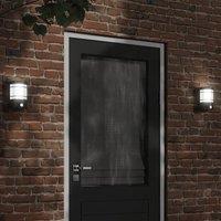 Berkfield Home Outdoor Wall Lights with Sensors 2pcs Black Stainless Steel