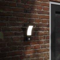 Berkfield Home Outdoor LED Wall Lights with Sensors 2pcs Black Die-cast Aluminium