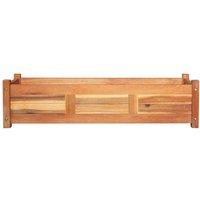 Berkfield Home Garden Raised Beds 2 pcs Acacia Wood 100x30x25 cm in Brown | Size: 100 x 30 x 25 cm