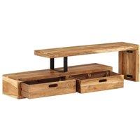 Berkfield Home TV Stand Solid Wood Acacia in Brown