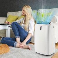 Costway 12000BTU Air Conditioner Heater Cooler Fan Dehumidifier w/ Sleep Mode in White