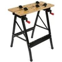 EONLION Heavy Duty Foldable Workbench Portable Work Table for Garage Workshop in Black