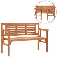 Berkfield Home Foldable Garden Bench 120 cm Solid Eucalyptus Wood in Brown