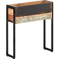 Berkfield Home Planter 60x20x68 cm Solid Reclaimed Wood in Black | Size: 60 x 20 x 68 cm