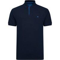 Peter Gribby Men's Mens Short Sleeve Solid Colour Pique Polo in Navy | Size: Medium
