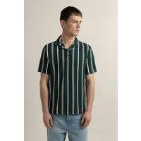 Larsson & Co Men's Bakken - Green Striped Polo Shirt | Size: Small