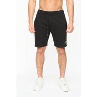 Crosshatch Men's Cresswill Sporty Jog Shorts with Contrast Panels in Black | Size: Large